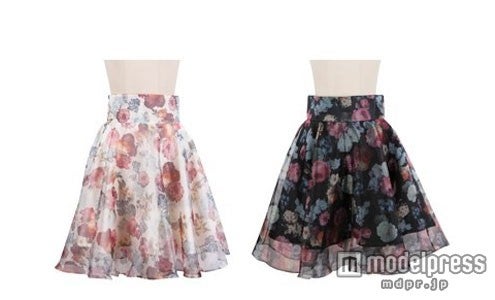 花柄オーガンジースカート「OGAGE JAPAN」5,980円（税込）