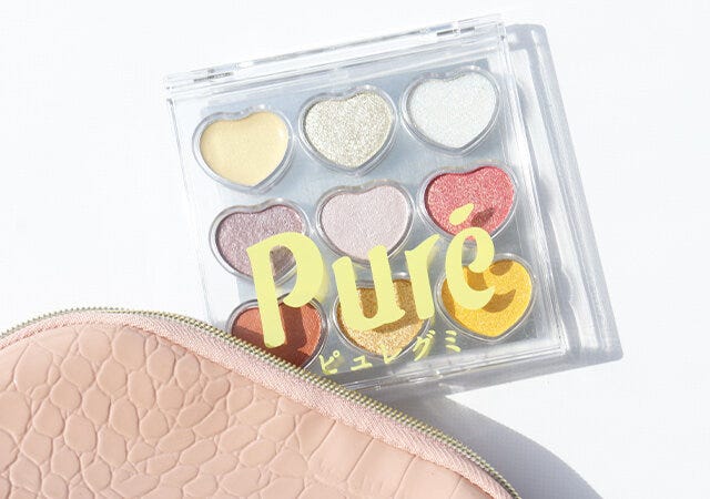 付録　ムック　ピュレグミ　コスメパレット　透明ケース　ハート柄　可愛い
