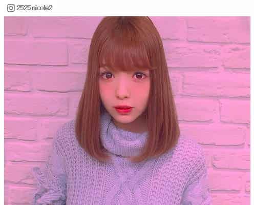 藤田ニコル、モテ系清楚ミディアムにイメチェン センター分け姿も「大人」「別人みたい」と話題に