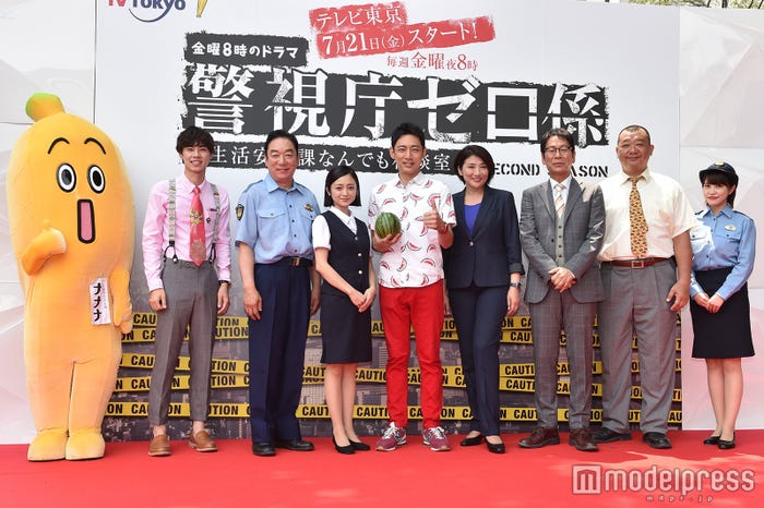 (左から)ナナナ、戸塚純貴、石丸謙二郎、安達祐実、小泉孝太郎、松下由樹、大杉漣、木下隆行、岸明日香 (C)モデルプレス