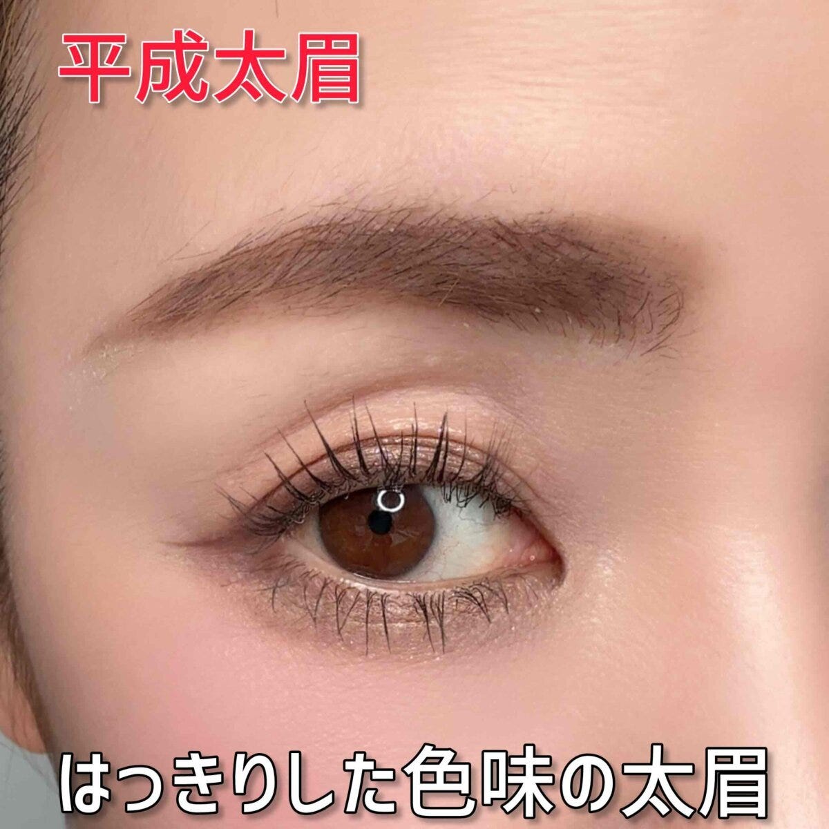 はっきりした色味が特徴の平成太眉のビフォー写真