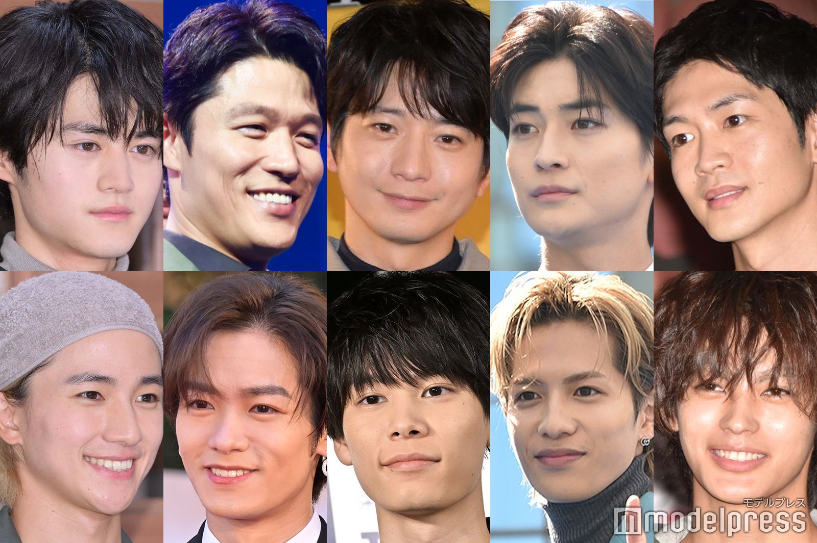 秋ドラマに出演中の（上段）鈴鹿央士、鈴木亮平、向井理、高橋文哉、松下洸平（下段）木戸大聖、川村壱馬、萩原利久、志尊淳、神尾楓珠（C）モデルプレス