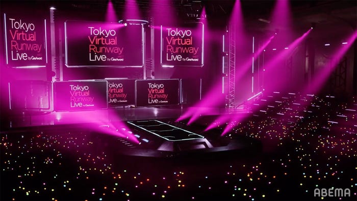 「Tokyo Virtual Runway Live by GirlsAward」ステージの様子(C)Tokyo Virtual Runway Live by GirlsAward©︎AbemaTV, Inc.