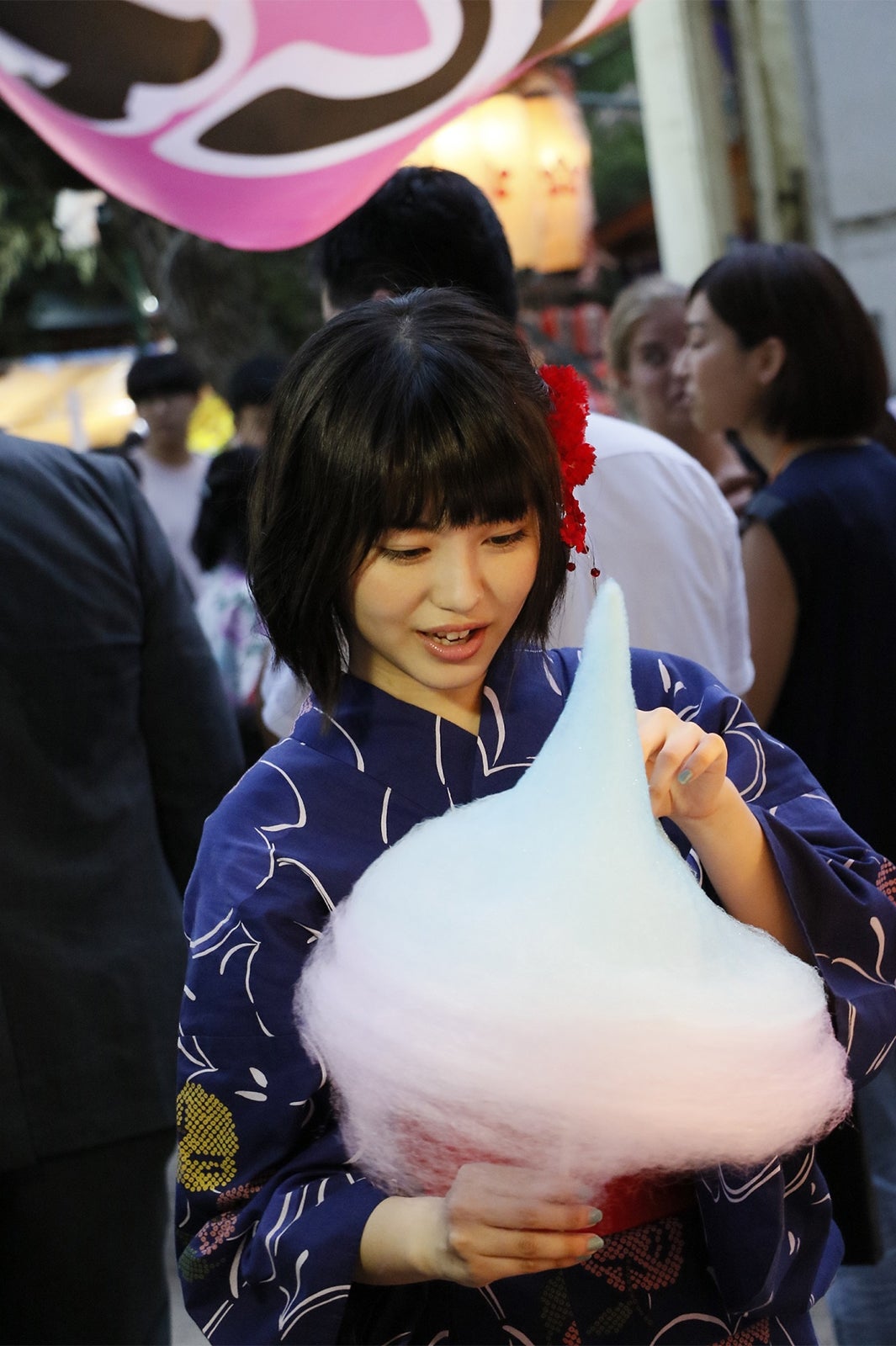 ご褒美のわたあめ（提供写真）