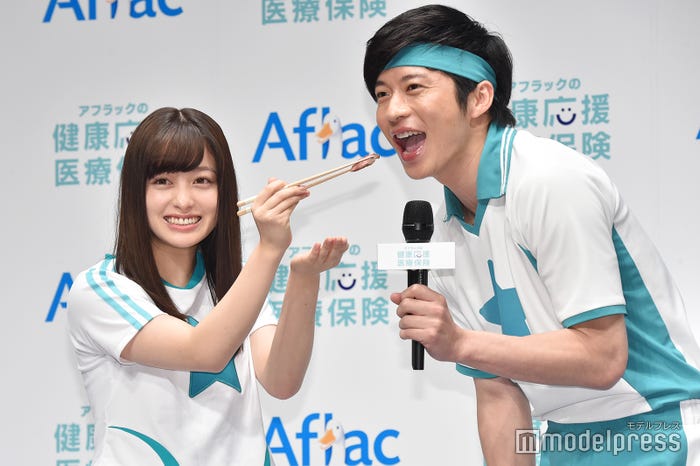 「ゴチ」でも共演していた橋本環奈とイベントに登壇した田中圭(C)モデルプレス