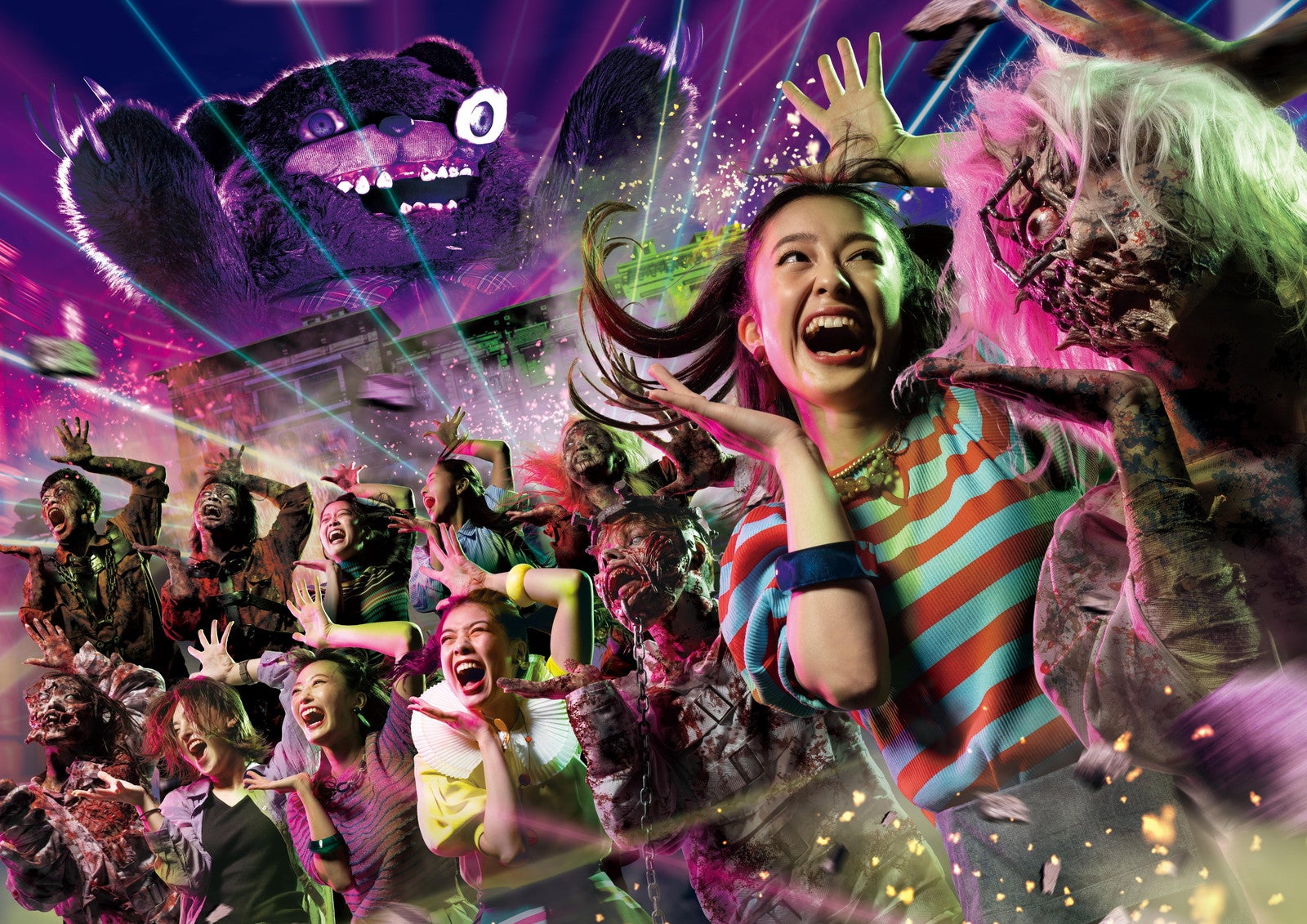 USJ、「ハロウィーン・ホラー・ナイト」恐怖のゾンビ軍団が夜の渋谷に