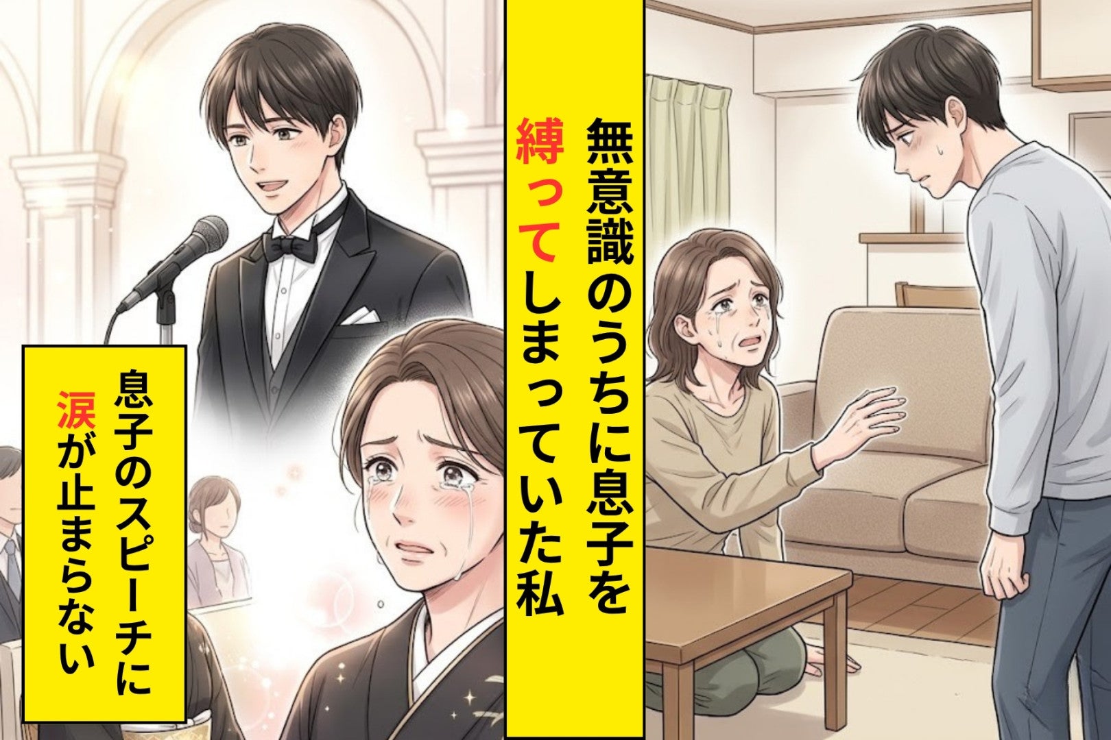 「あんたのために犠牲にした」と口にした母→結婚式のスピーチで気づいた「息子からの贈り物」