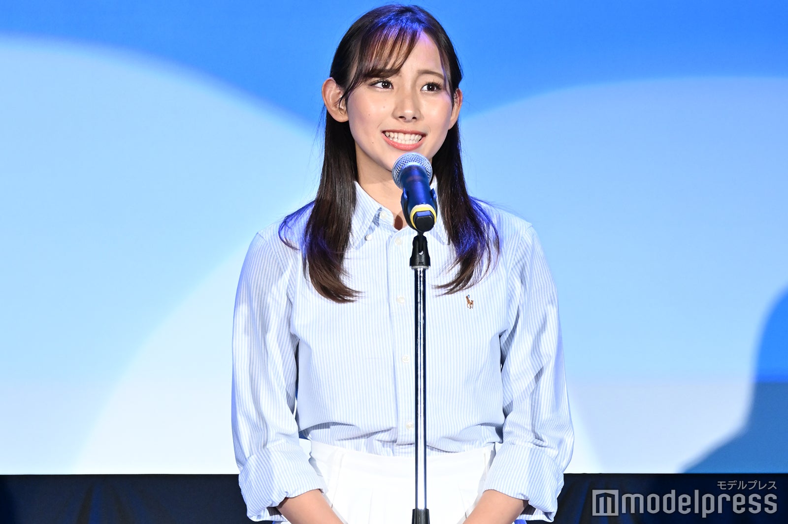 石渡花菜さん／「第3回学生アナウンス大賞」スピーチの様子 （C）モデルプレス