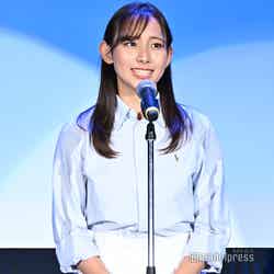 石渡花菜さん／「第3回学生アナウンス大賞」スピーチの様子 （C）モデルプレス