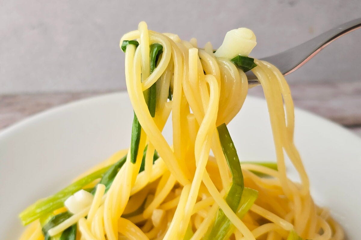 ワンパンねぎパスタ