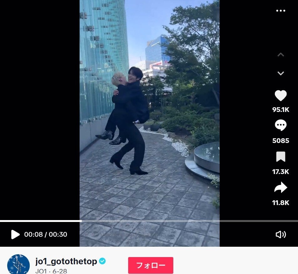 JO1公式TikTokより
