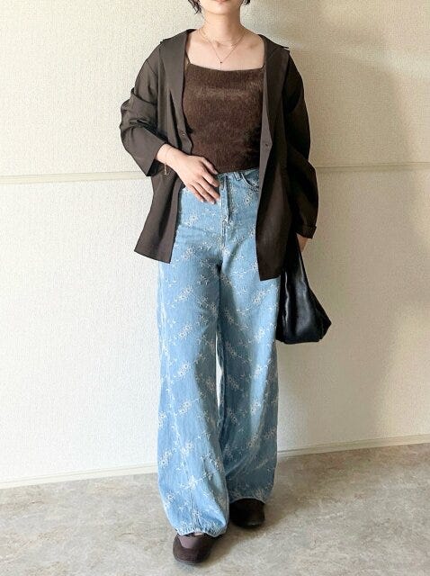 Style②ブラウン×花柄で秋っぽ旬バランス Style②ブラウン×花柄で秋っぽ旬バランス