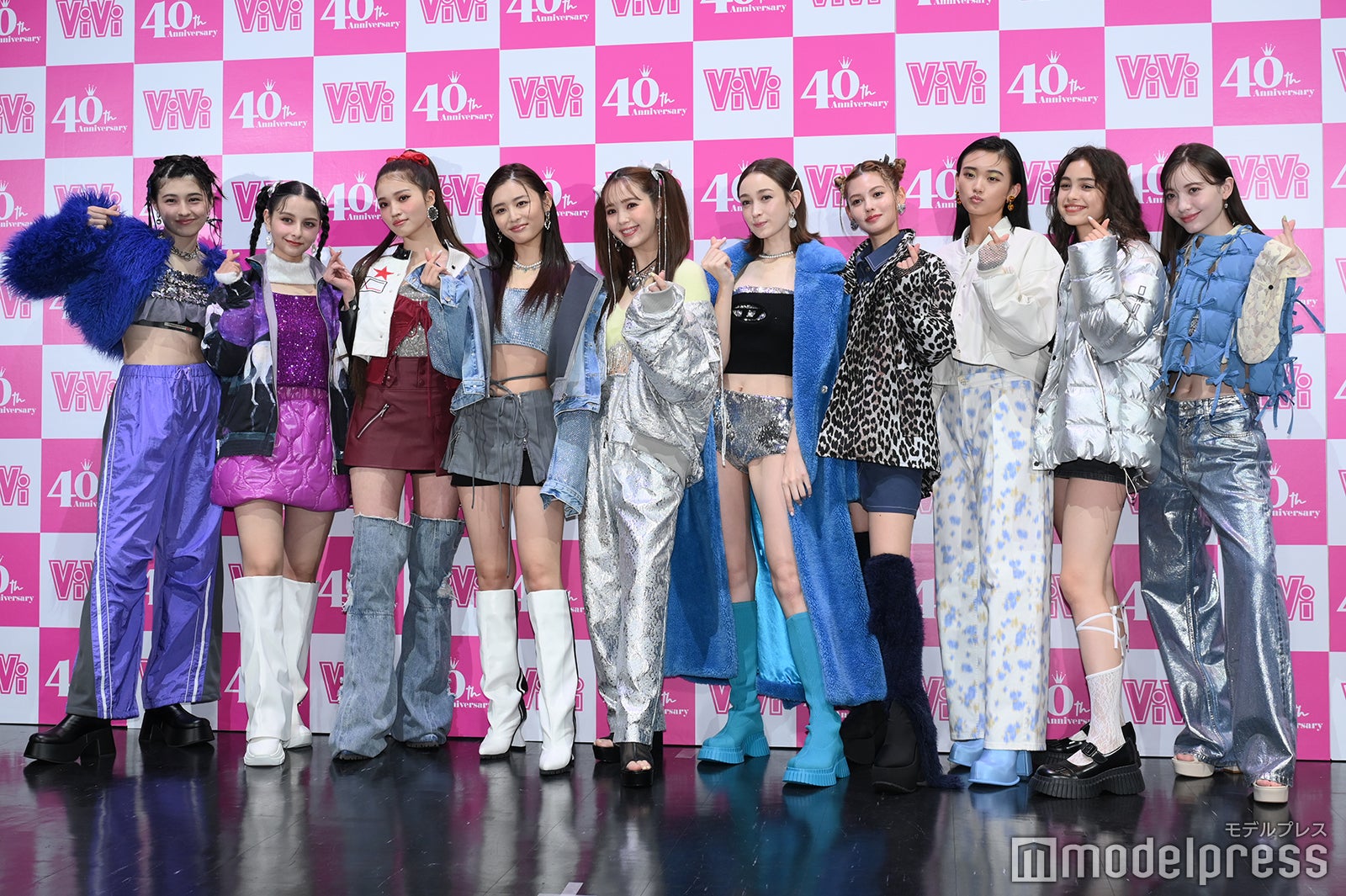 アリアナさくら、嵐莉菜、せいら、古畑星夏、藤田ニコル、藤井サチ、村上愛花、山崎天、ブリッジマン遊七、雑賀サクラ（C）モデルプレス