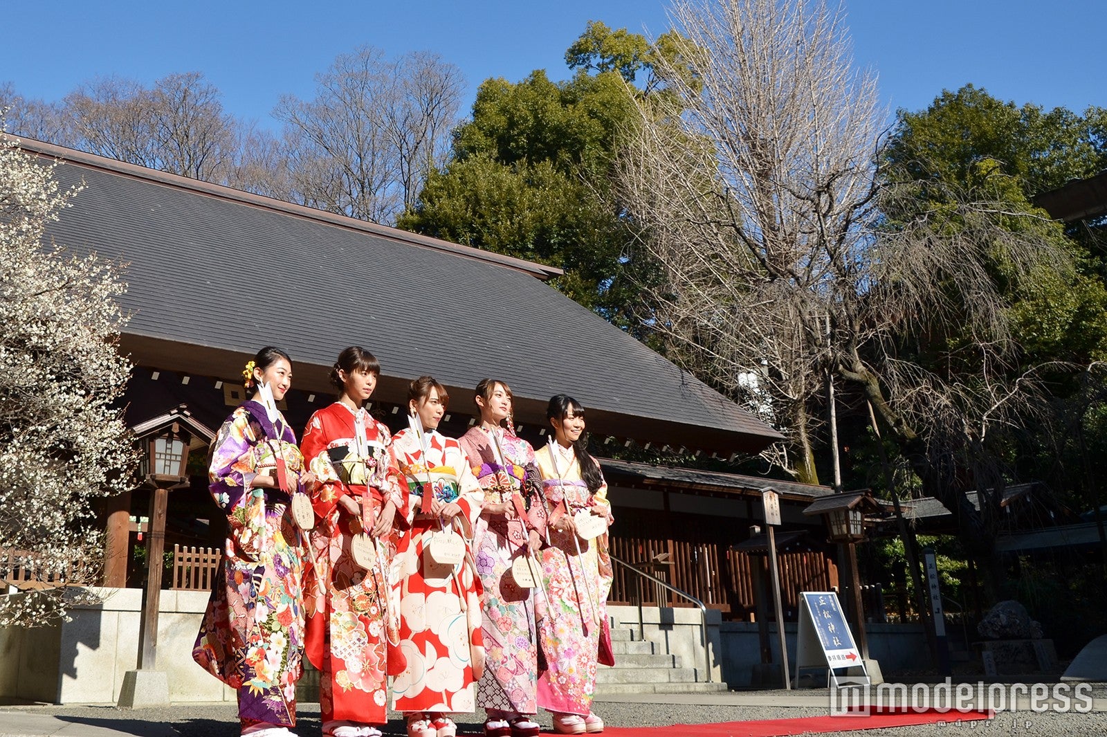 （左から）田辺かほ、鈴木優華、都丸紗也華、加藤雛、神沢有紗 （C）モデルプレス