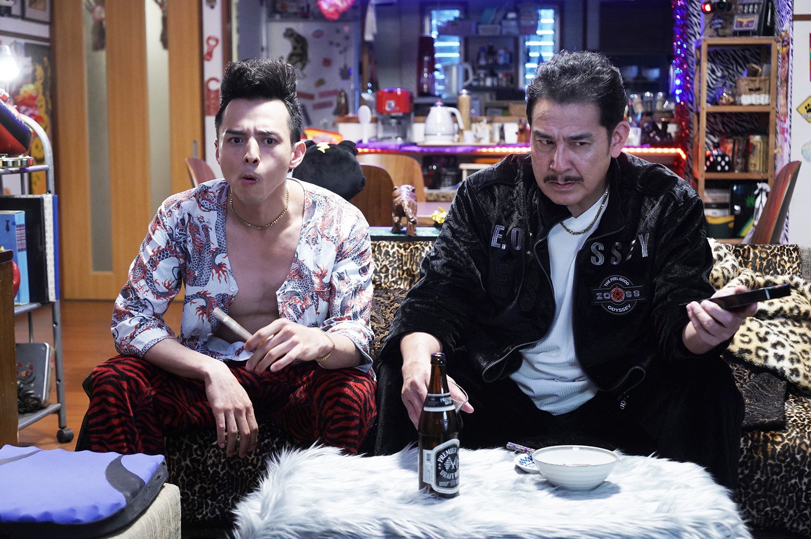 満島真之介、宇梶剛士／「ナンバMG5」第5話より（C）フジテレビ