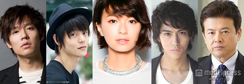 「Nのために」に出演する（左より）小出恵介、窪田正孝、榮倉奈々、賀来賢人、三浦友和
