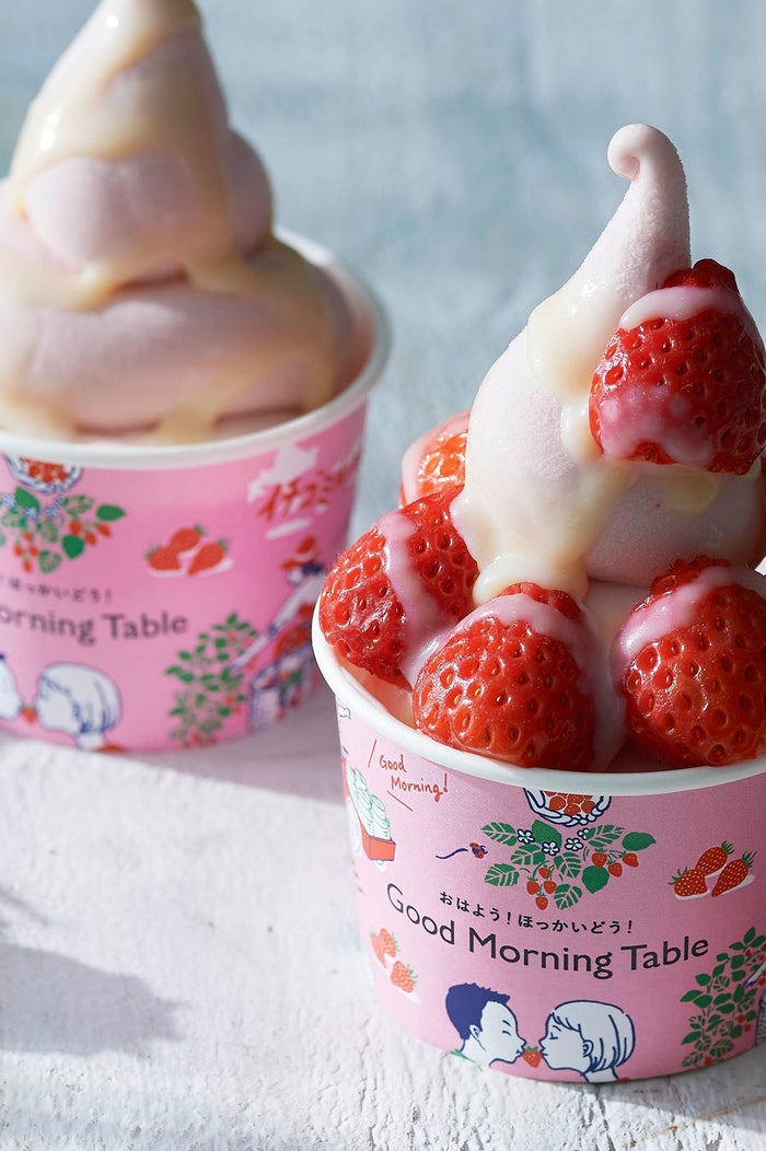 イチゴソフトミルク／画像提供：株式会社ケイシイシイ