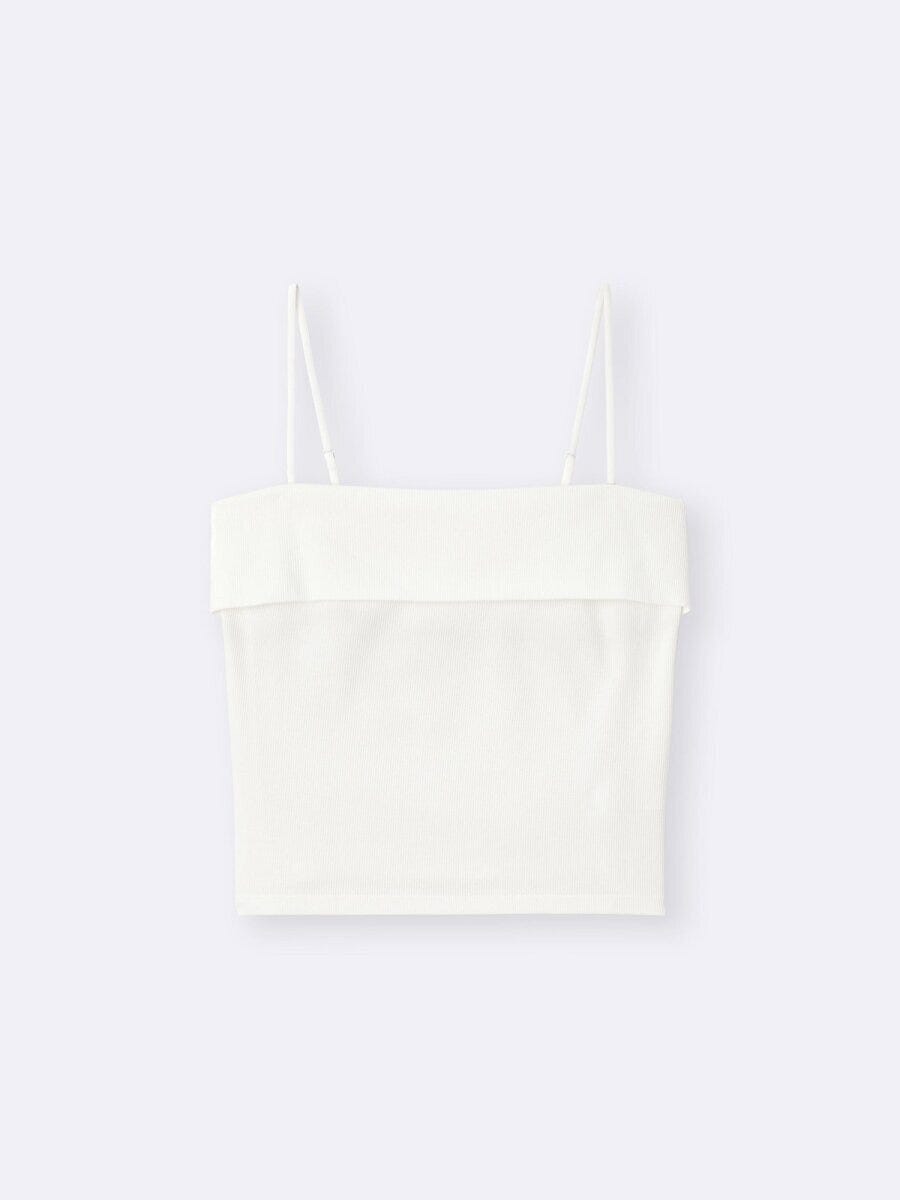 2026gu春大人女性おすすめコットンブレンドリブチューブトップ