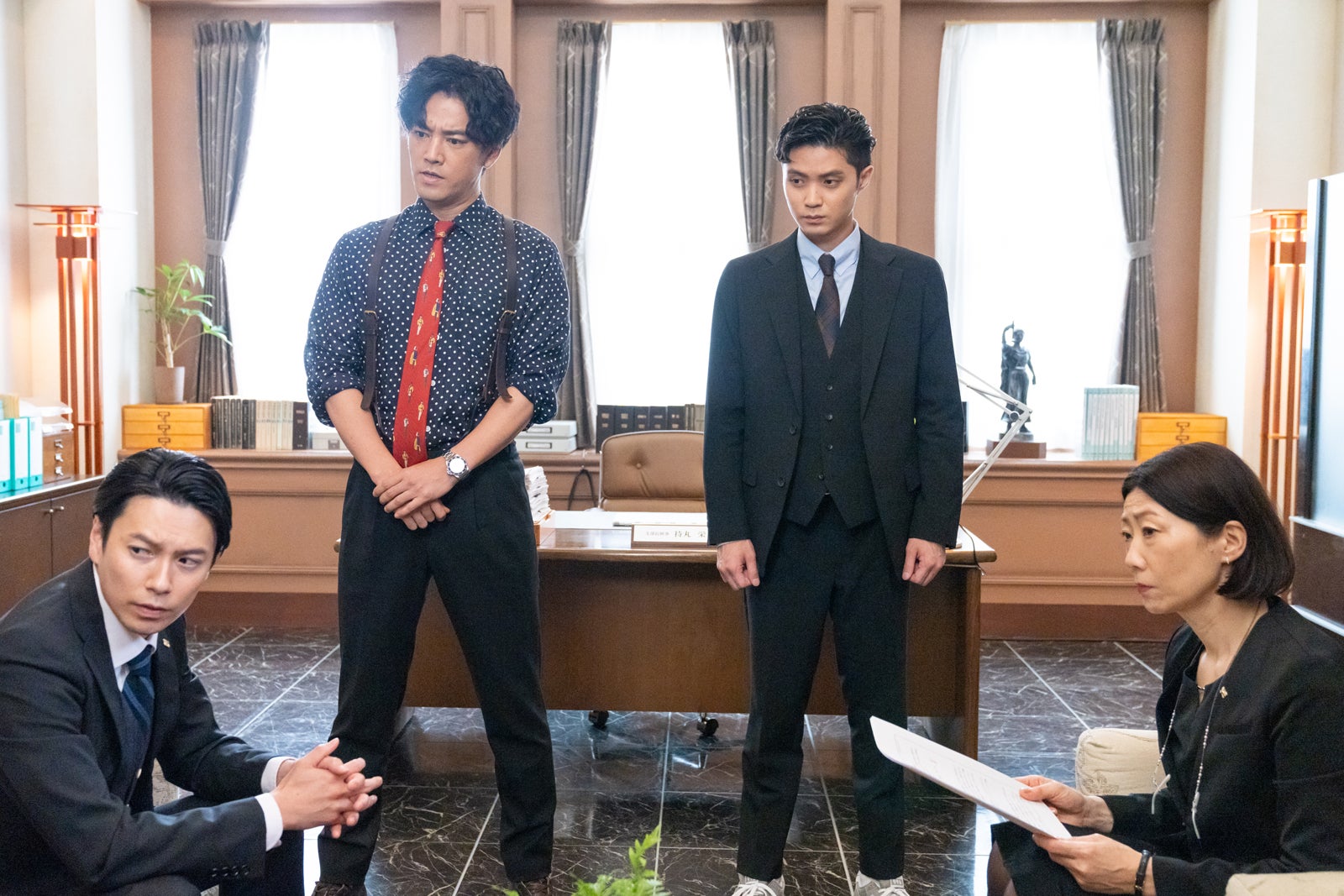 西村元貴、桐谷健太、磯村勇斗、峯村リエ（C）テレビ朝日
