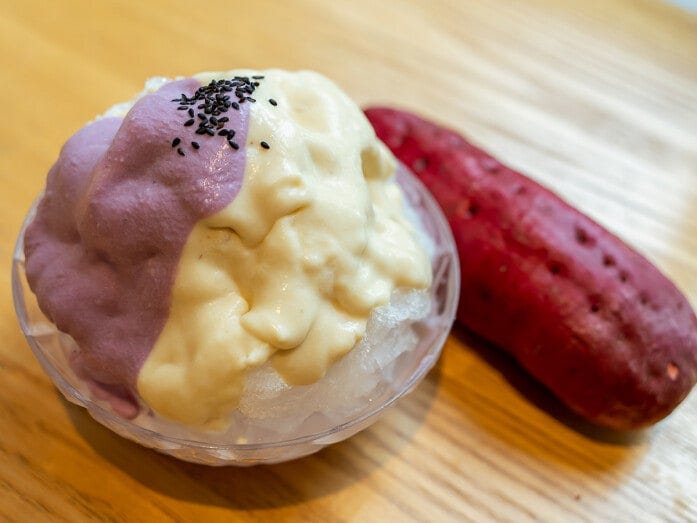 さつまいもかき氷＜ヴィーガン＞（税込770円）（提供画像）