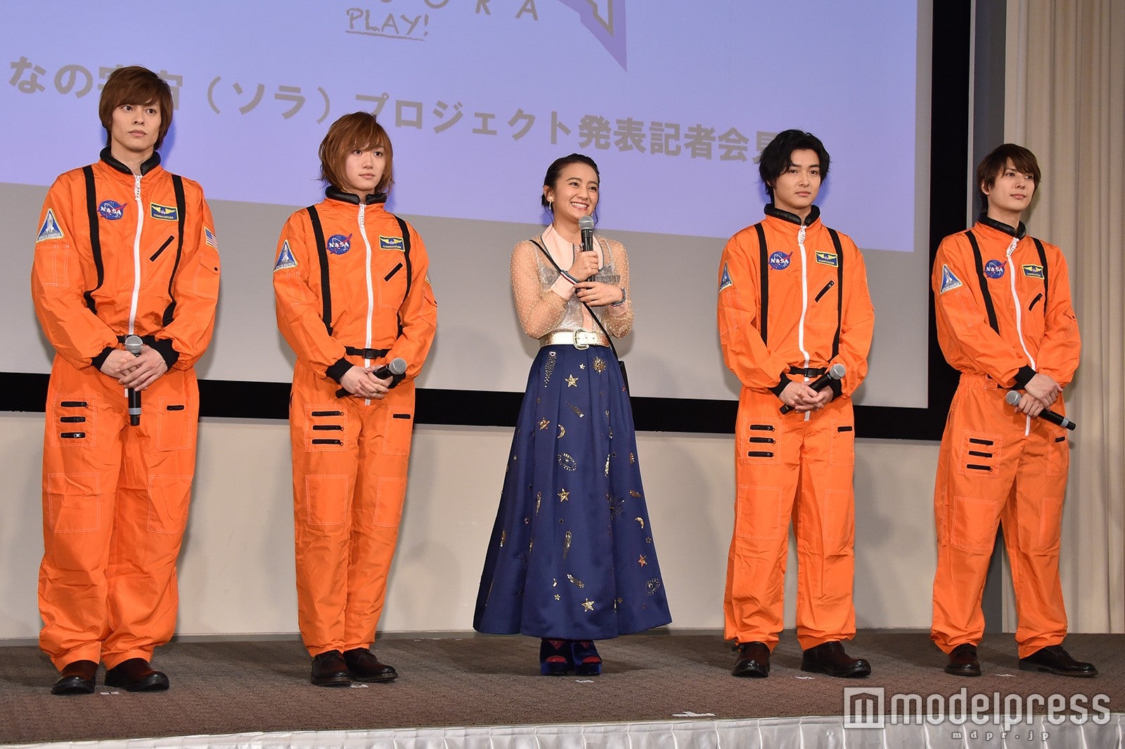 （左から）宇野結也、定本楓馬、岡田結実、栗山航、仲田博喜 （C）モデルプレス