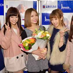 「Popteen」のメンバーも集結（左より）中嶋杏理、大澤玲美、村田莉、舟山久美子、石飛えりか
