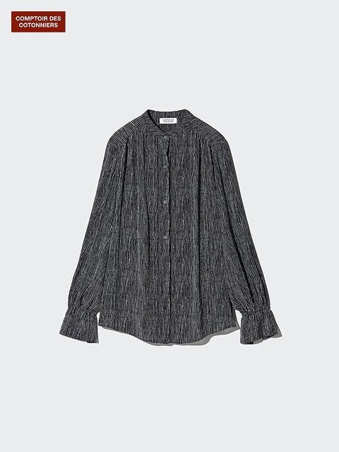 ユニクロのレーヨンスタンドカラーシャツ