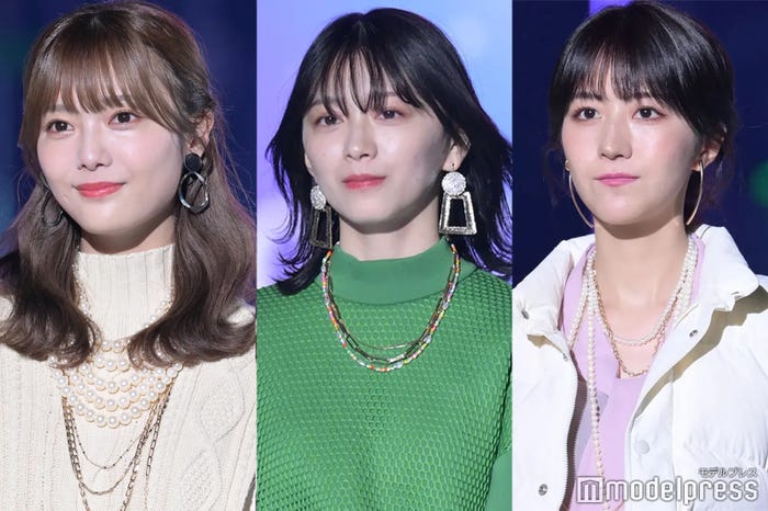 (左から)田村保乃、森田ひかる、土生瑞穂/櫻坂46(C)モデルプレス