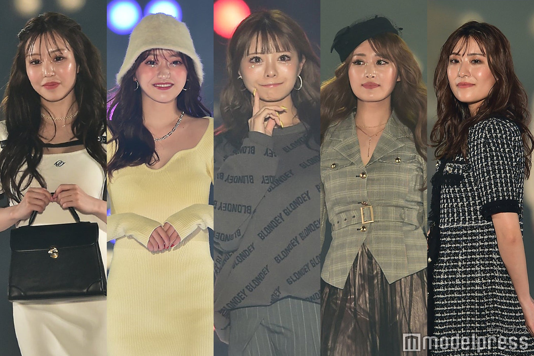人気ホステスの愛月颯花・羽澄まり・一ノ瀬えみり・白咲まりあ・月野るり、華やかなランウェイで会場魅了