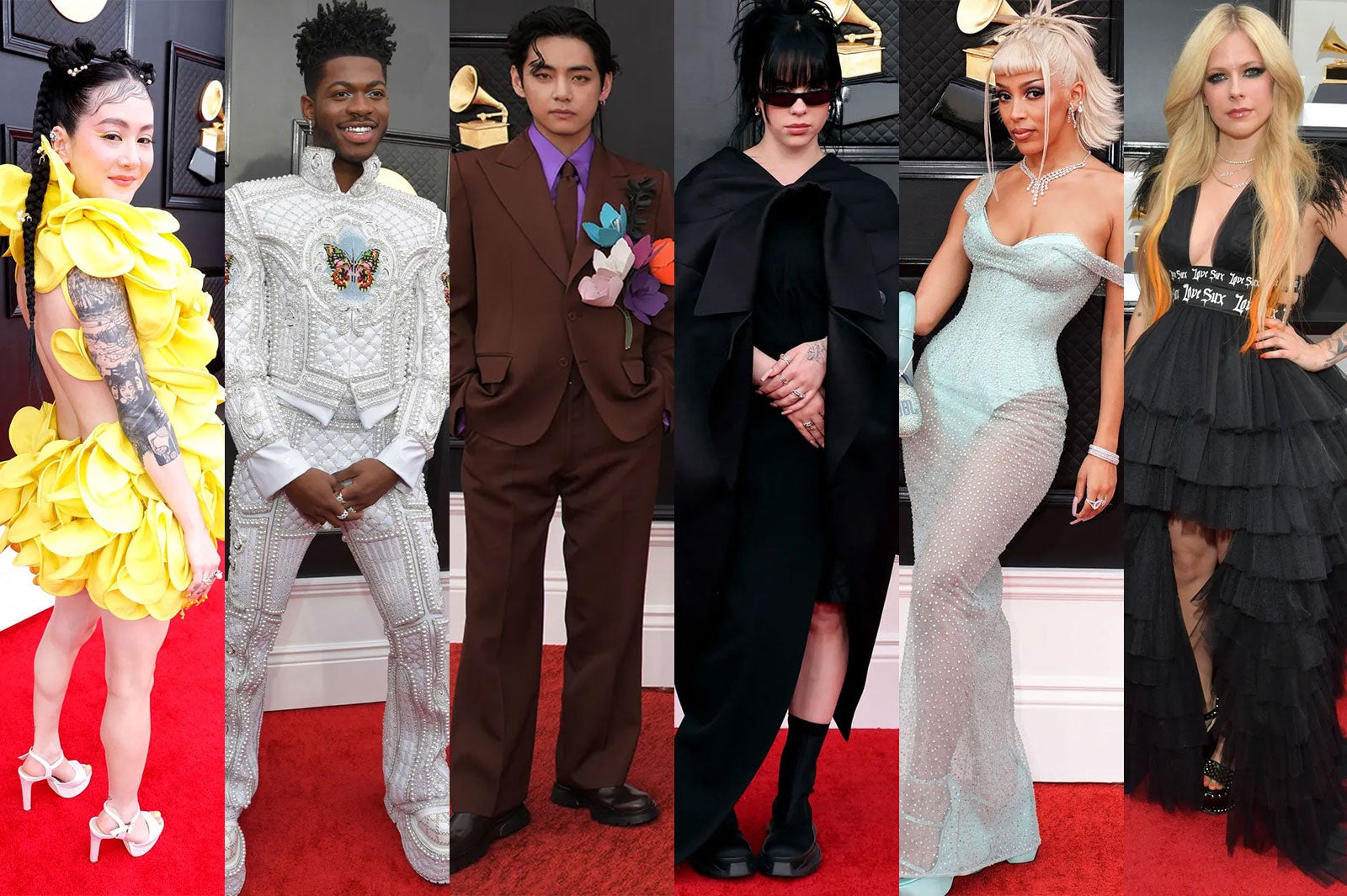 BTS、ビリー・アイリッシュ、アヴリル・ラヴィーンら豪華ドレスアップで集結「第64回グラミー賞」レッドカーペット