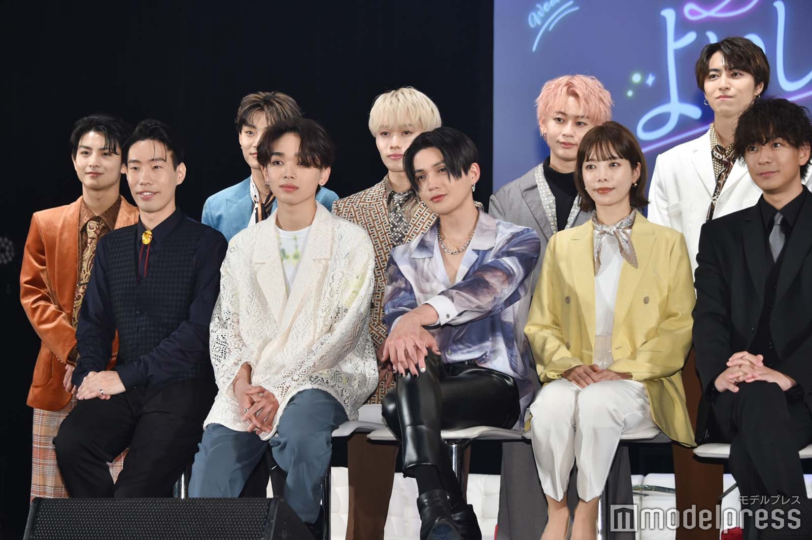 （前列左から）坂口涼太郎、宮世琉弥、八木勇征、桜井ユキ、三浦翔平（後列左から）ハル、アロハ、マサヒロ、シューヤ、タカシ（C）モデルプレス