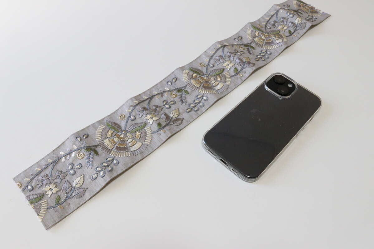 インド刺繍リボン　サイズ感