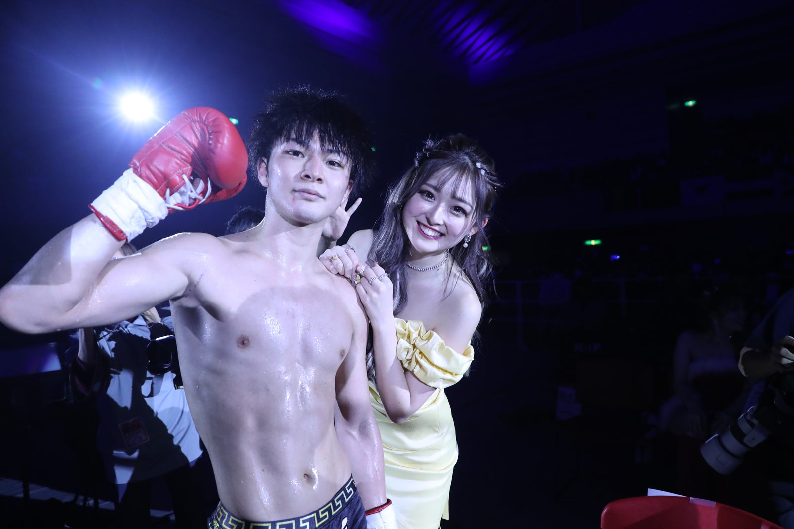 玖村将史、ゆうちゃみ（提供写真）