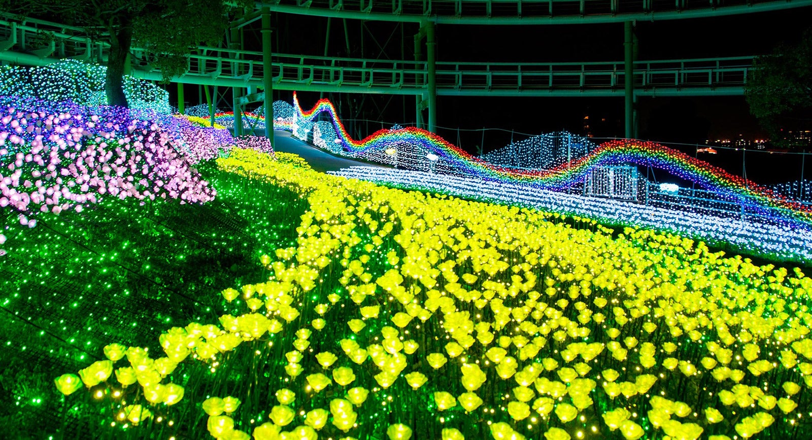 フラワーガーデン ～虹の花畑～／画像提供：京阪電気鉄道株式会社