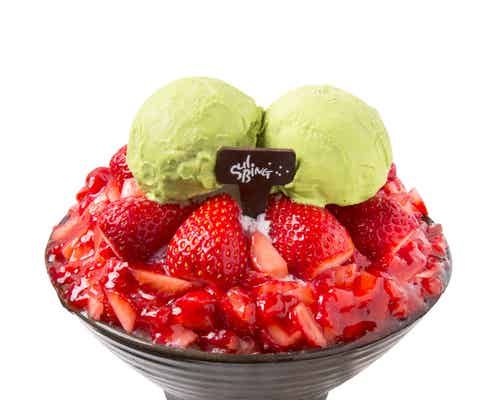 ソルビン、連日完売「抹茶いちご」復活、いちごたっぷりの人気かき氷がリニューアル