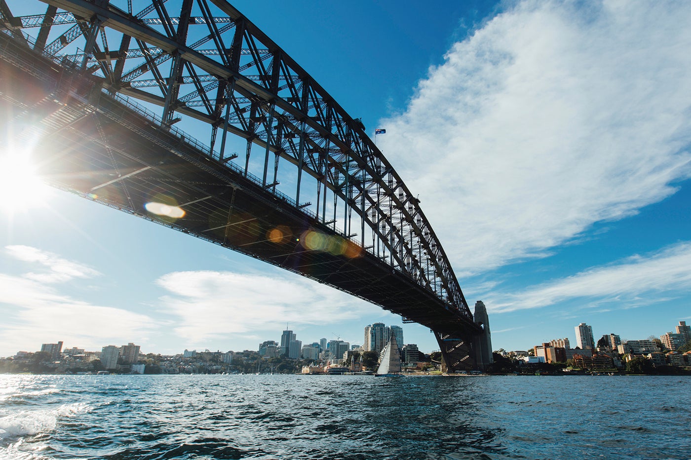 いろいろな角度から眺めたいハーバーブリッジ。船に乗って海上からの眺める風景もグレイト／Destination NSW