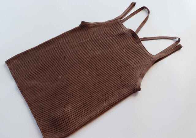 しまむら　キャミソール　茶色