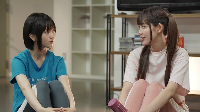 MOMO、中村里帆/「推しが武道館いってくれたら死ぬ」第9話より(C)A/T,O・A