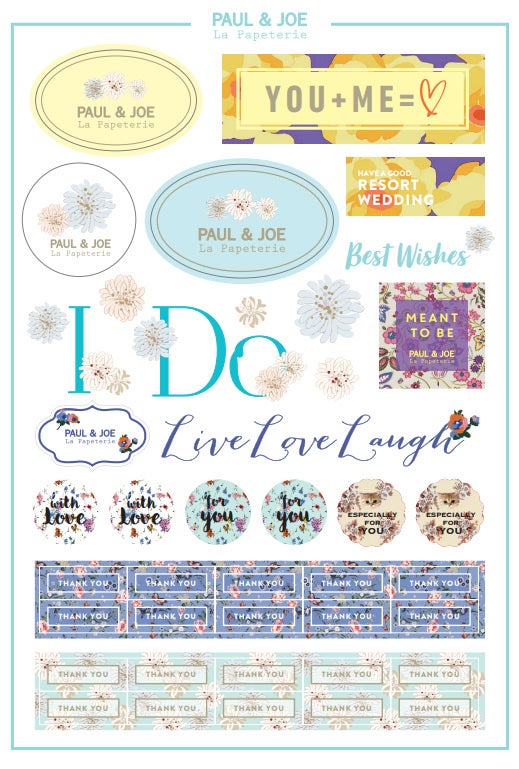 「ゼクシィ海外ウエディング2022 Summer＆Autumn」付録「PAUL&JOE La Papeterie」ステッカー（提供写真）