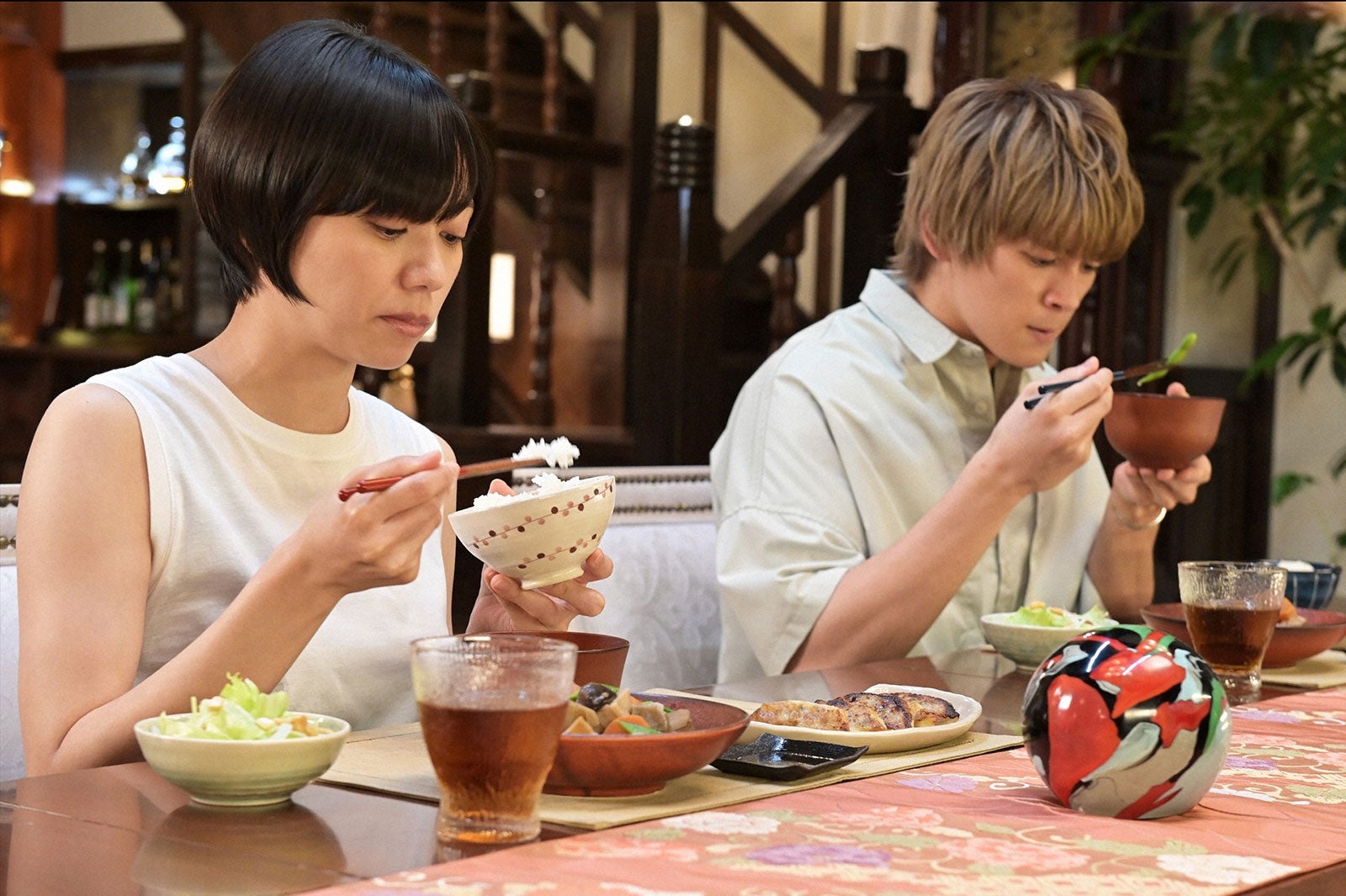 眞栄田郷敦、二階堂ふみ「プロミス・シンデレラ」第9話より（C）TBS