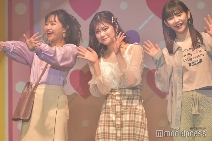 こあさひまり(こあきゅん)、熊谷真里(まりくま)、下山碧夢(あむあむ) (C)モデルプレス