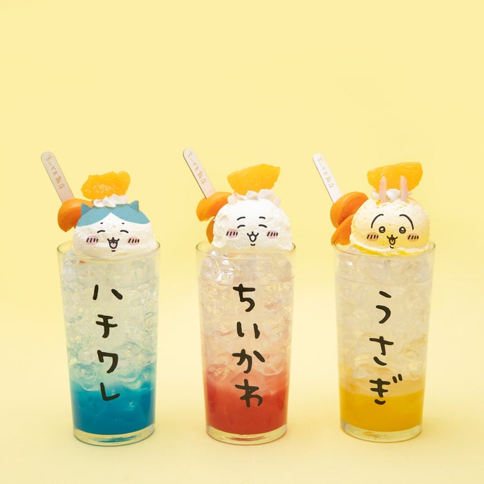 あたりくじ付き推しクリームソーダ 各H0税込(C)nagano/chiikawa committee
