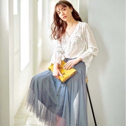 この春も着たい チュールスカート コーデ選 大人女子の旬の着こなし モデルプレス