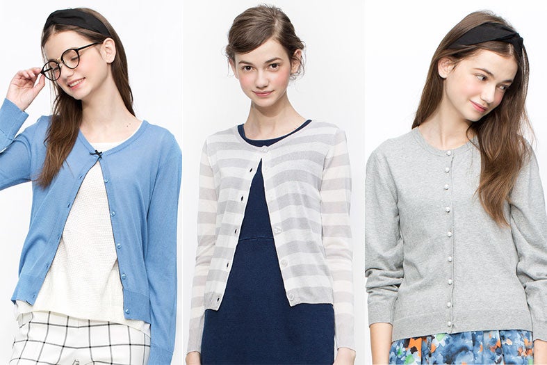 「サマーカーディガン」は上品な丸首がオフィスでも使える！
