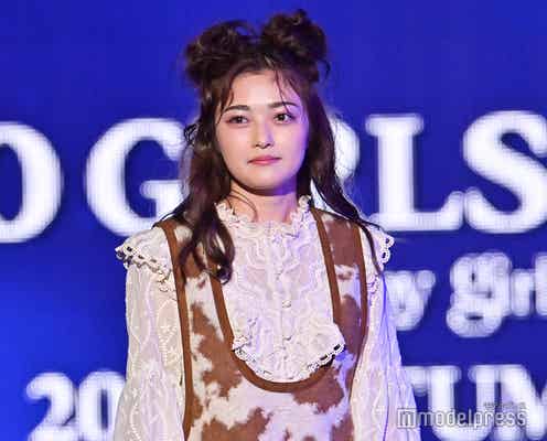 “太眉カット”話題の井上咲楽、堂々TGC初ランウェイもEXITからツッコミ「綺麗になったけど中身変わらない」<TGC2021A/W>
