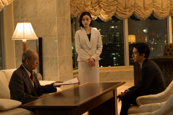 笹野高史、中島亜梨沙、錦戸亮「Re:リベンジ-欲望の果てに-」第6話より(C)フジテレビ