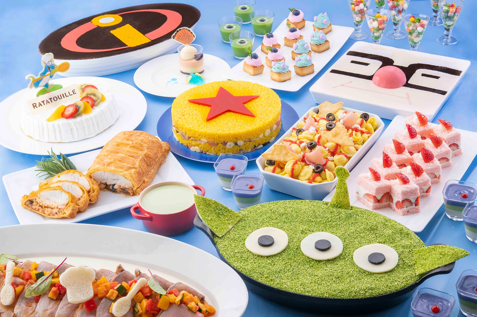 “ピクサー・プレイタイム”ディナーブッフェ（※イメージ）大人¥5,800／7～12才¥3,600／4～6 才¥2,600（C）Disney（C）Disney／Pixar