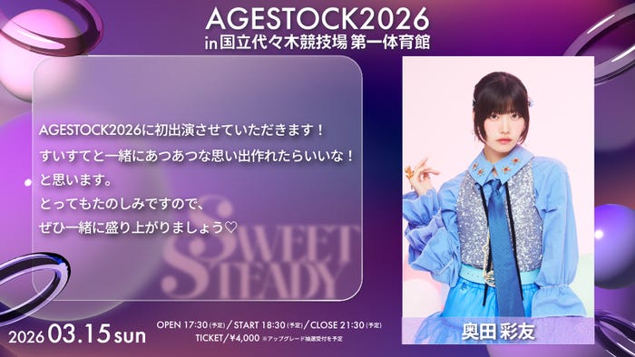 奥田彩友(提供写真)