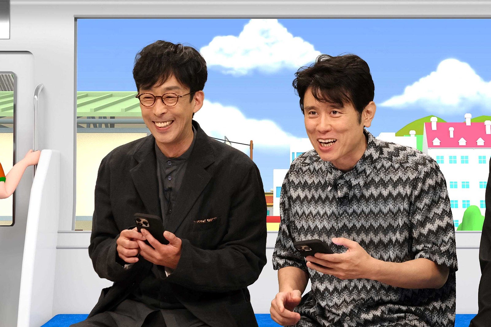 北村有起哉、原田泰造（C）フジテレビ