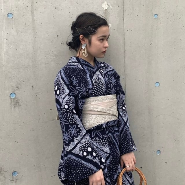 シンプルな浴衣ヘアアレンジ